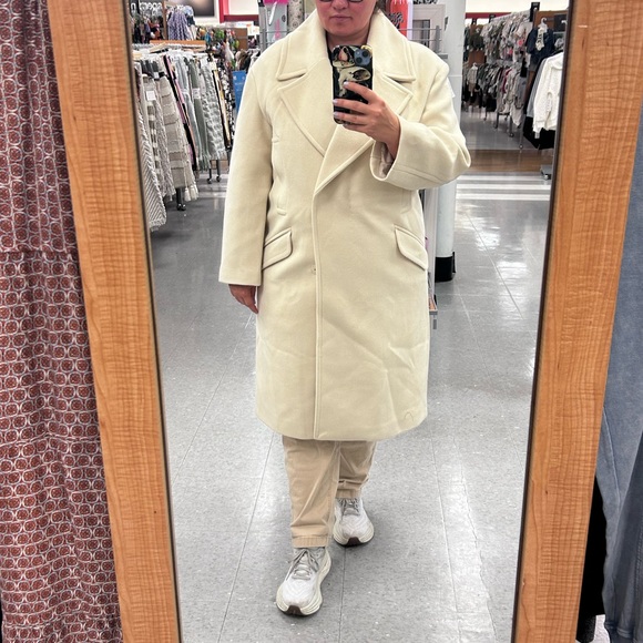 NWT ZARA Oversized Vanilla/Cream Coat with Pockets Size L, M, S - Picture 14 of 14